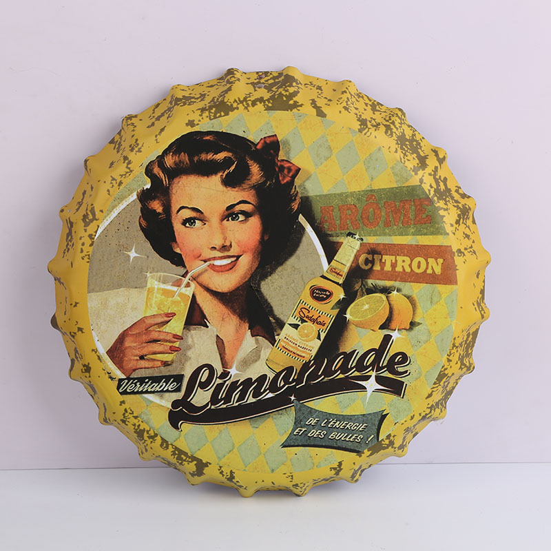 Muster Vintage Bierdeckel Metallschild